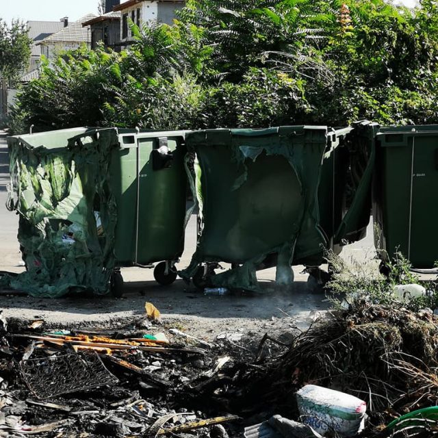 В Днепре вандалы продолжают поджигать мусорные баки.Новости Днепра 