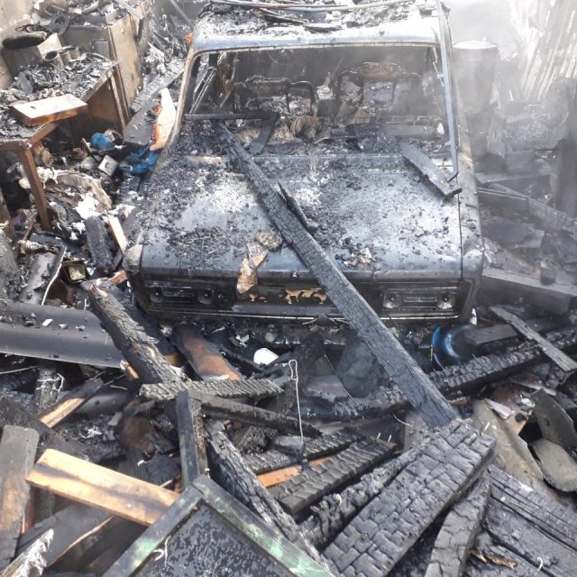 В Днепре сгорел гараж вместе с автомобилем. Новости Днепра