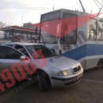 Трамвай столкнулся с автомобилем «Skoda». Новости Днепра