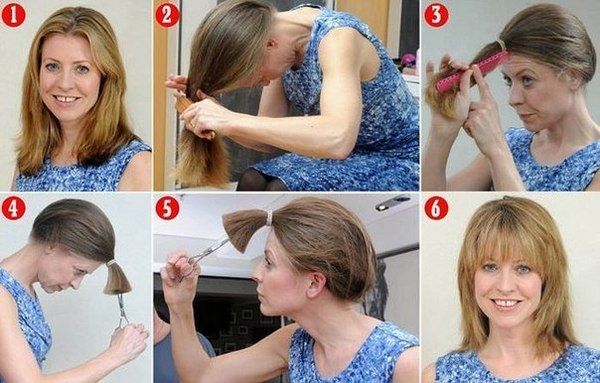 Как девушке подстричь самой себе волосы