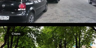Возле ресторана днепровского депутата заградили незаконную парковку: фото