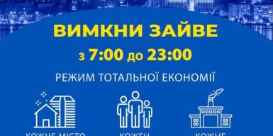В ДніпроОВА закликали вимкнути всі зайві електроприлади з 7:00 до 23:00