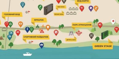 Появилась карта днепровского музыкального фестиваля «Стопудовка»
