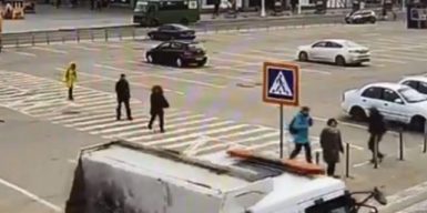 Появилось видео смертельного ДТП в центре Днепра