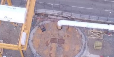 В Днепре показали, что происходит на стройплощадке метро во время взрывных работ (видео)