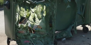 В Днепре вандалы продолжают поджигать новые мусорные баки: фото
