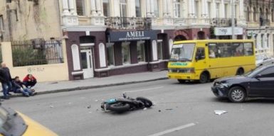 В центре Днепра сбили мотоциклиста