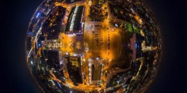 В Днепре показали, как выглядит ночной город с высоты птичьего полета: фото