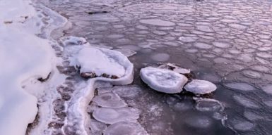 Бердянск: в Азовском море сфотографировали замерзших «медуз»