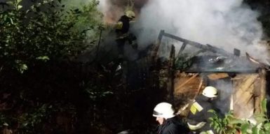 В Днепре из-за сарая чуть не сгорел дом: видео